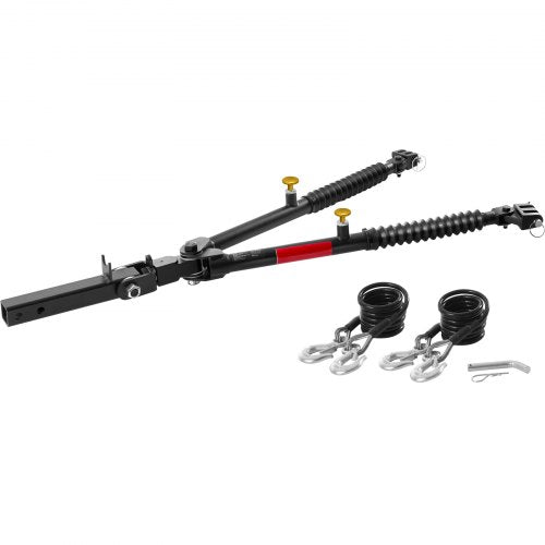 Tow Bar Bumper Mount Tow Bar 10000 lbs Fits 2-inch Connector with Ropes