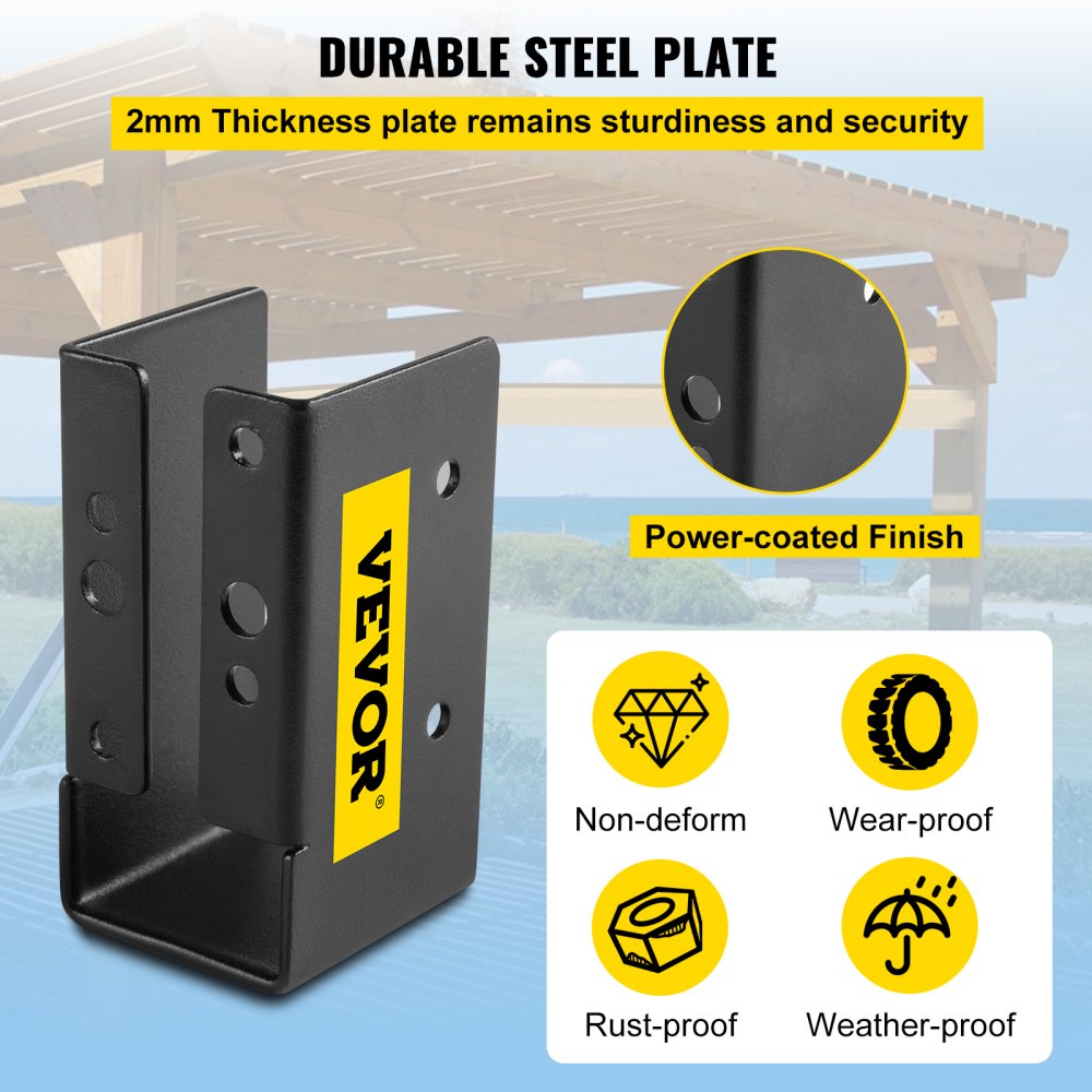 Concealed Joist Hanger, 2"x4" Outdoor Accent Concealed-Flange, Pack of 24 Concealed Joist Bracket, Q235 Steel Plate Powder-Coated Concealed Face Mount Joist Hanger for 2"x4" Beam Swing, 3.7"