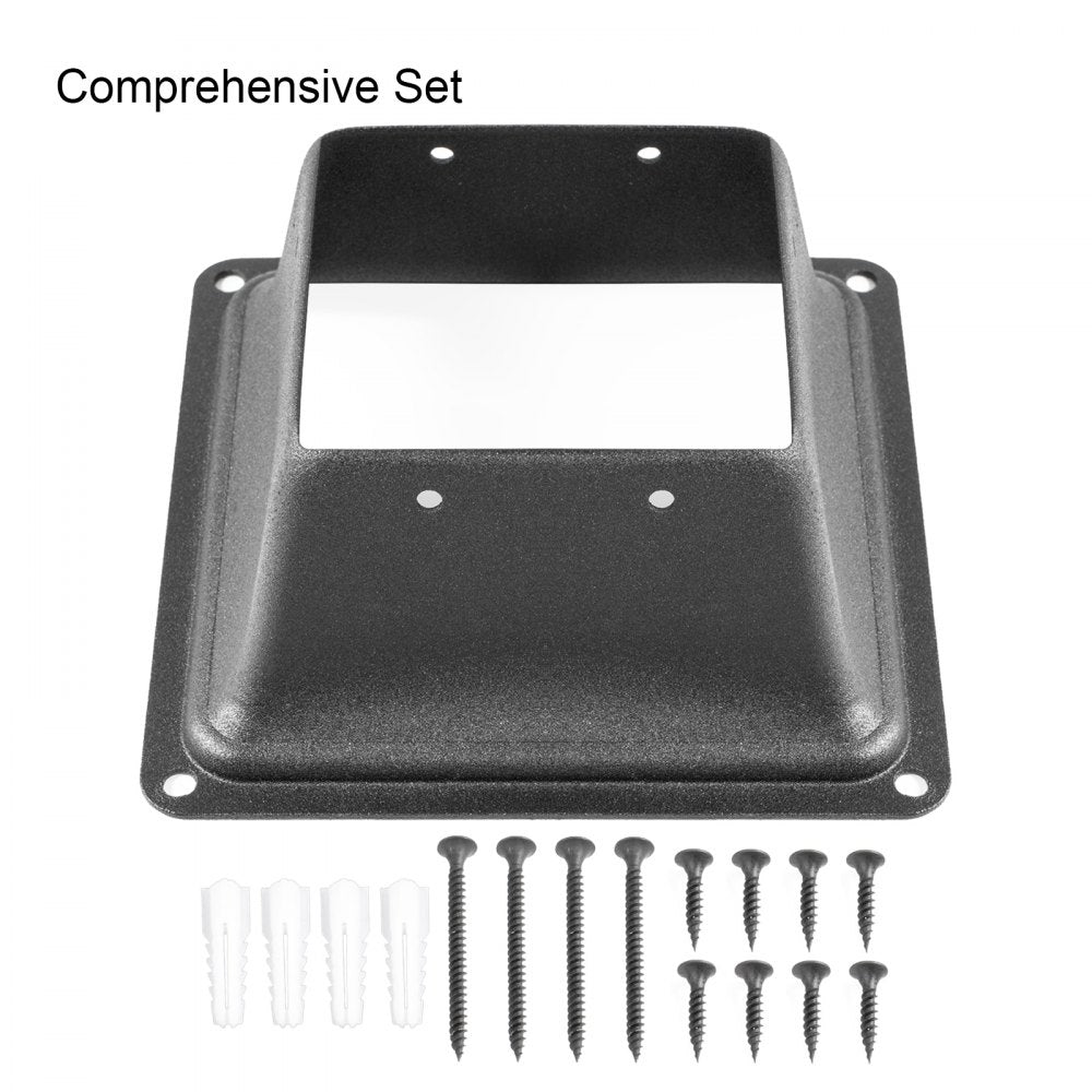 Deck Post Base 10 PCS Post Base Skirt 4 x 4" (Internal 3.38x3.38") Post Support Flange 2.5 LBS Deck Post Skirt Black Powder-Coated Decking Post Base Wood Post Anch for Deck Support Porch Railing
