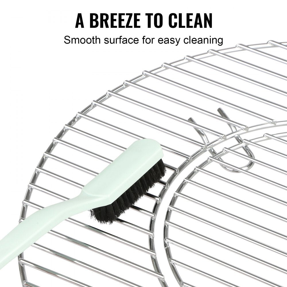 21 Inch Cooking Grate for 21 inch Kettle Grill, Round Replacement Charcoal Grates, Iron Gas Grill Replacement Parts for Outdoor Cooking, Barbecue Camping, Picnic, Patio and Backyard, Silver