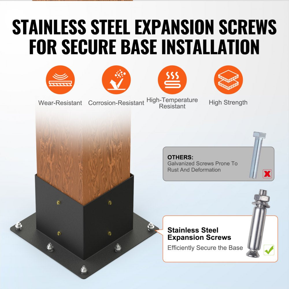 Pergola Bracket Kit 6``x6``, 8pcs 3-Way Heavy Duty Corner Bracket Woodworks DIY Post Base Kit, Easy Installation Wooden Beams for Gazebos, Patio Pergolas, Log Cabin Outdoor Pergola Hardware