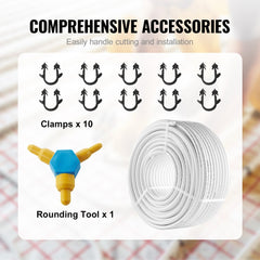 Bostome PEX-AL-PEX pipe in 5/8" diameter, 328ft long, designed for radiant floor heating.