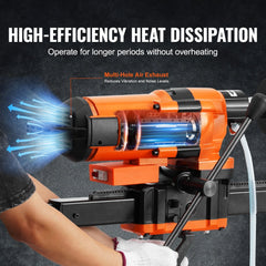 Bostome 3500W Diamond Core Drill Rig with stand, featuring a powerful motor and dual cutting modes.