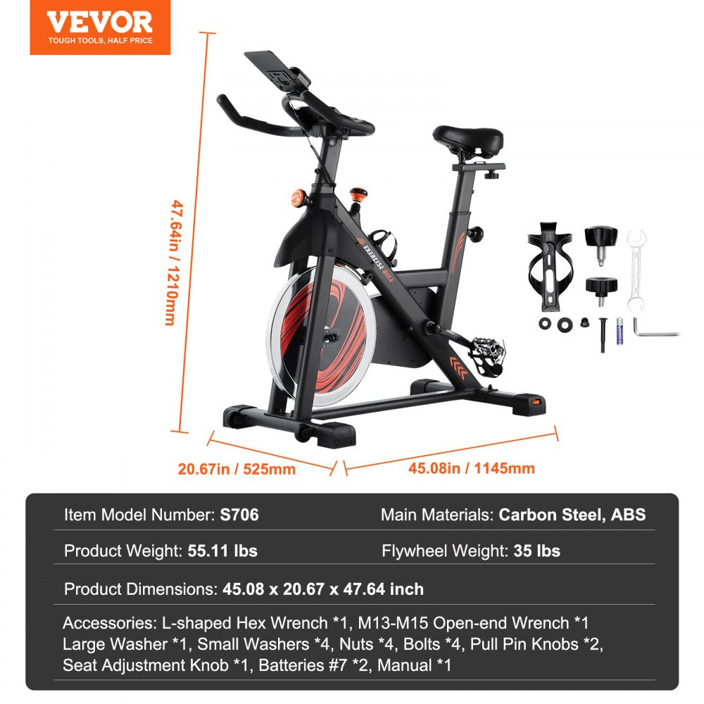 Exercise Bike Magnetic Resistance Stationary Bike Indoor Cycling Bike