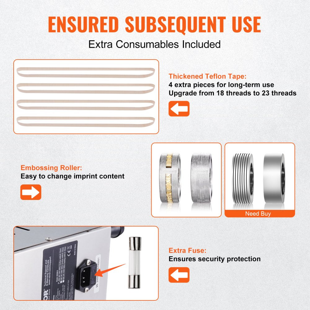 Continuous Bag Band Sealing Machine Vertical Band Sealer Stainless Steel