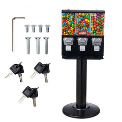 Gumball Machine with Stand Vending Coin Bank Vintage Candy Dispenser Black
