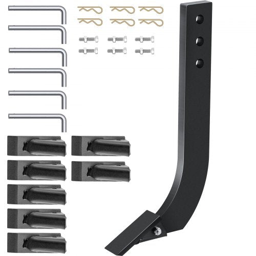 16-inch 3-hole box blade scarifier shanks with teeth and mounting hardware.