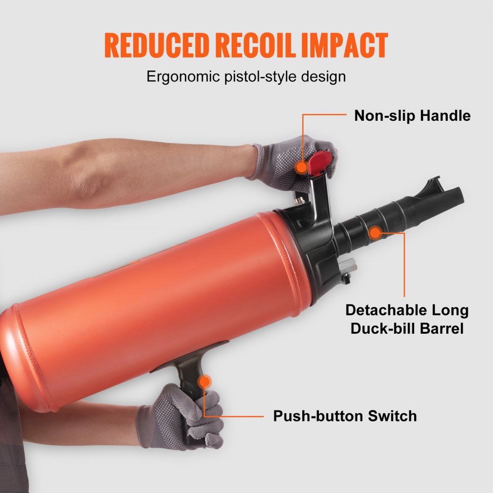 Tire Bead Seater, 150 PSI Handheld Bead Bazooka, 2.4 Gal/9 L Air Tire Bead Blaster, Portable Tire Inflator Tool, 87-116 PSI Operating Pressure for Tractor Truck ATV Car and Automobile Repair