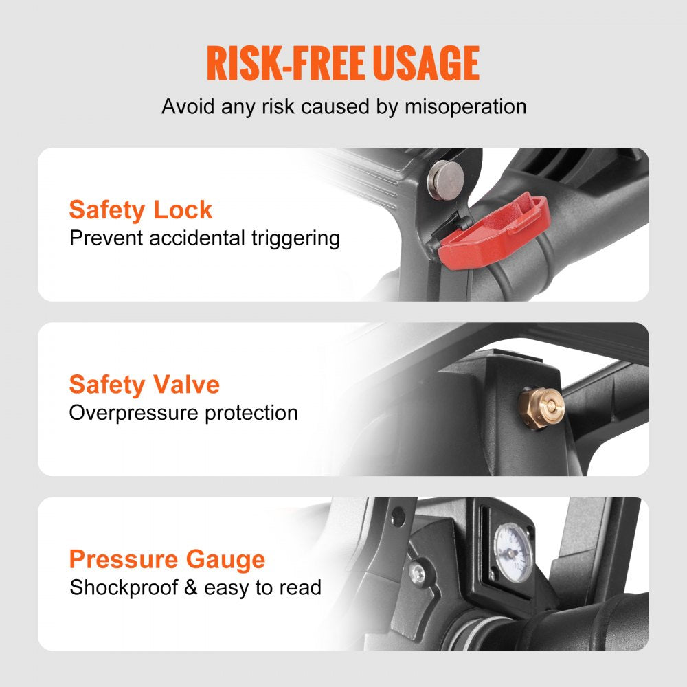 Tire Bead Seater, 150 PSI Handheld Bead Bazooka, 2.4 Gal/9 L Air Tire Bead Blaster, Portable Tire Inflator Tool, 87-116 PSI Operating Pressure for Tractor Truck ATV Car and Automobile Repair