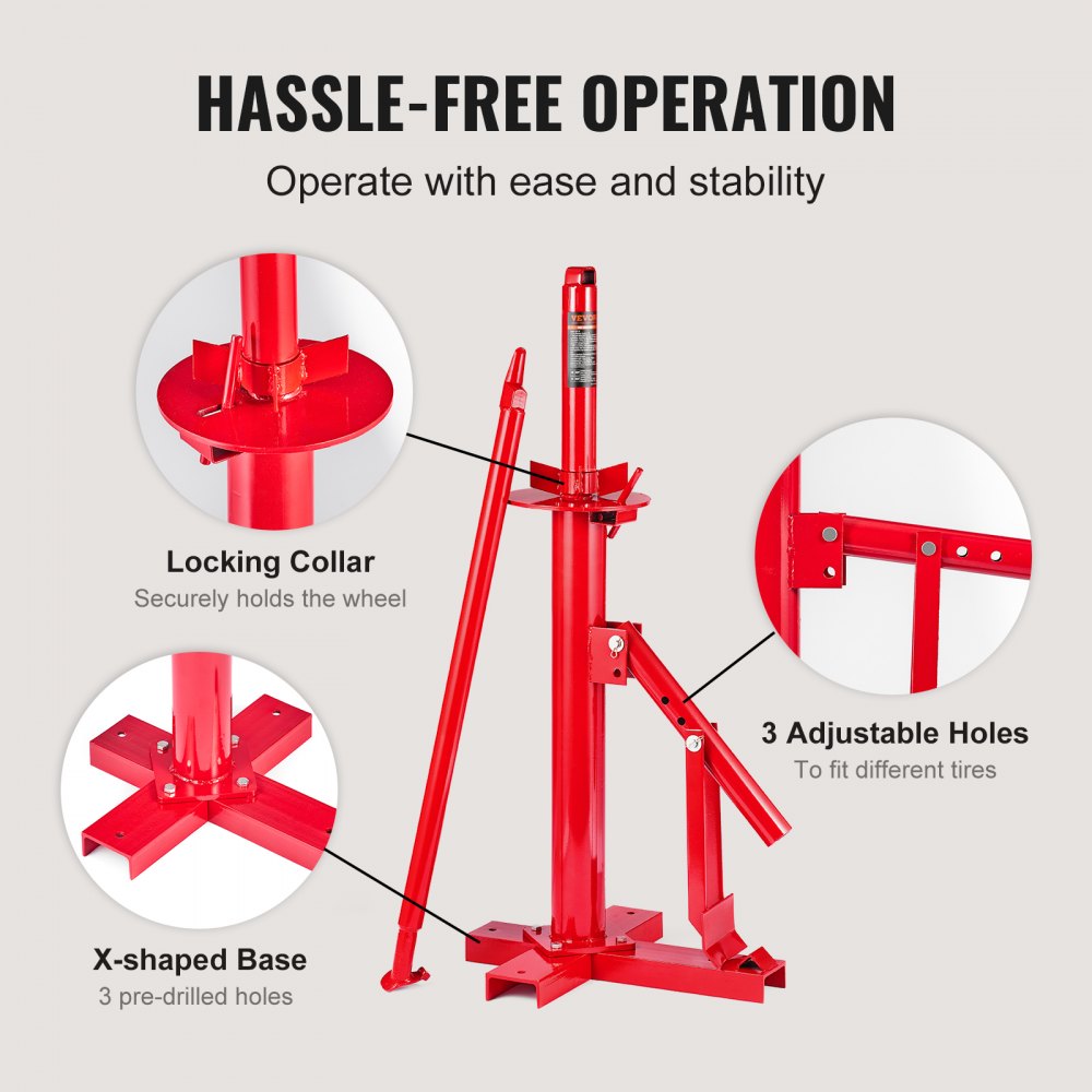 Manual Tire Changer, Portable Hand Bead Breaker Mounting Tool for 203 - 406 mm Tires, Compatible with Car Truck Trailer, Tire Mounting Machine for Home Garage Small Auto Shop
