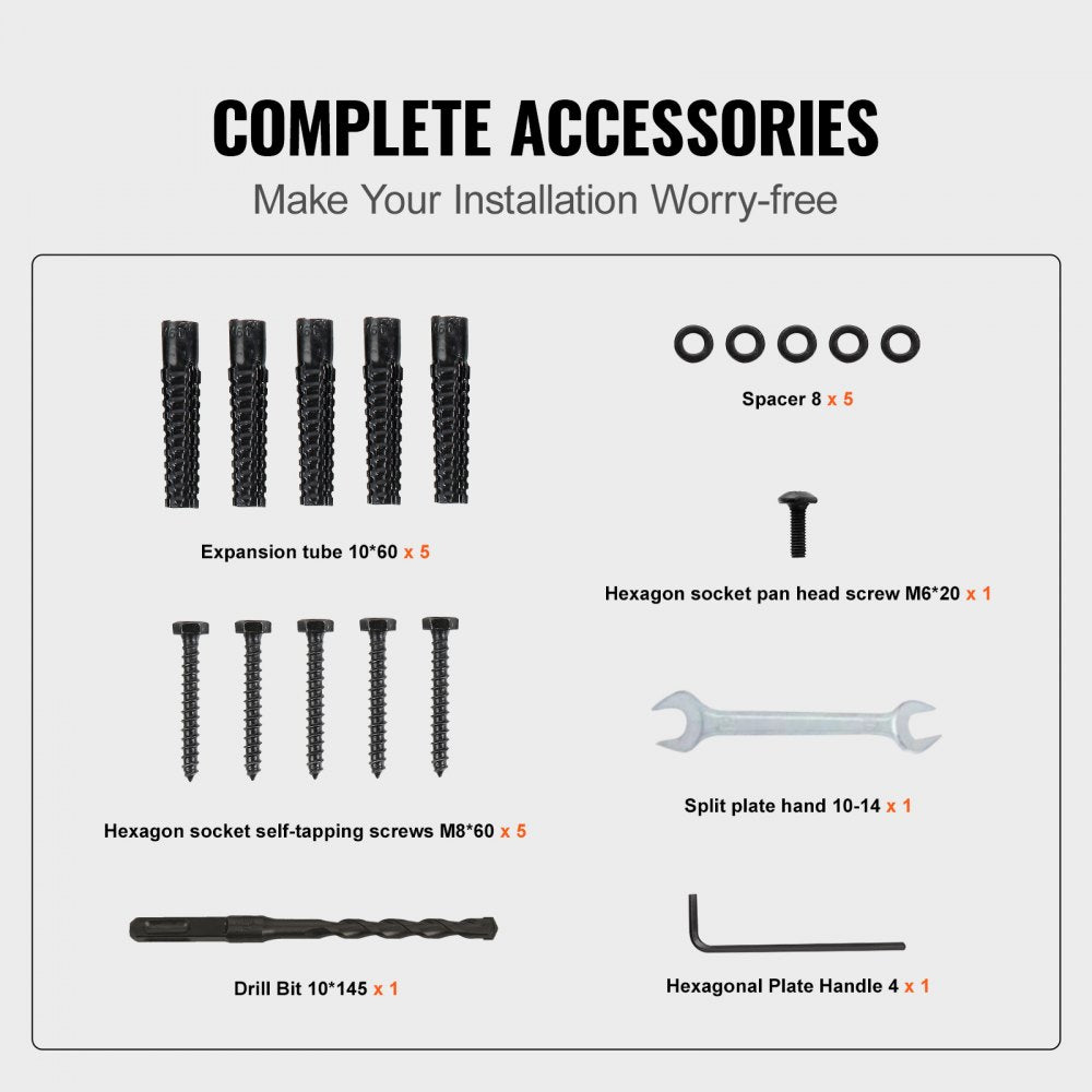 Wrought iron handrail for 2-3 outdoor steps with wall and floor mounting options.