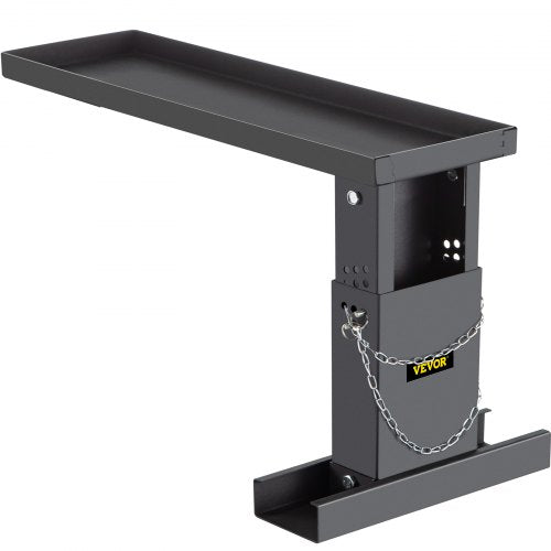 23.4x7.6-Inch Ladder Extender, Extension Ladder 12.25-19.7-Inch Adjustable Height Range, Ladder Leveling Tool, Stair Ladder Extension with Chain Pins in Steel for Stairs, in Black Powder Coated