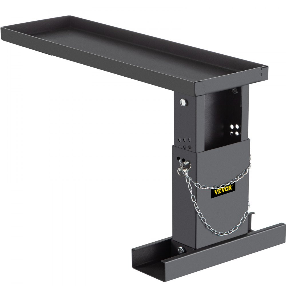 23.4x7.6-Inch Ladder Extender, Extension Ladder 12.25-19.7-Inch Adjustable Height Range, Ladder Leveling Tool, Stair Ladder Extension with Chain Pins in Steel for Stairs, in Black Powder Coated