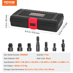 7PCS Thread Chaser Set Metric Thread Restorer Tool Automotive Rethreading