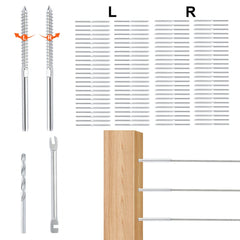 102 Pack Cable Railing Swage Threaded Stud Tension End Fitting Terminal for 1/8" Deck Cable Railing, T316 Stainless Steel, Cable Railing Tensioner 1/8" for Wood/Metal Post, Silver