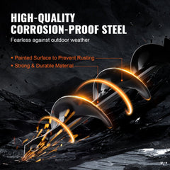 Bostome 1.6" x 16.5" garden auger drill bit with 3/8" hex drive and spiral design for planting.