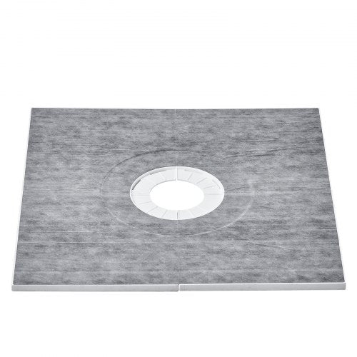 Bostome 36"x36" EPS shower pan kit with central drain and waterproof membrane.
