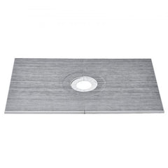Shower Curb Kit, 60"x38" Shower Pan Kit with 6.3" Central Drain, Lightweight EPS Shower Installation Kits with 2 Waterproof Cloths, Shower Pan Slope Sticks Fit for Bathroom