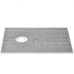 Shower Curb Kit, 60"x38" Shower Pan Kit with 6.3" Offset Drain, Lightweight EPS Shower Installation Kits with 2 Waterproof Cloths, Shower Pan Slope Sticks Fit for Bathroom