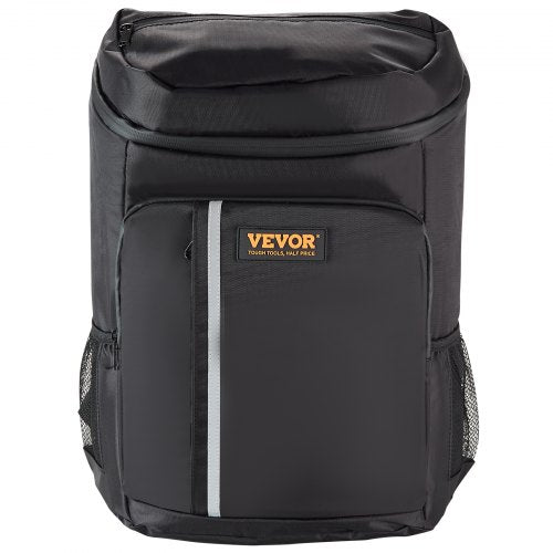 Cooler Backpack, 28 Cans Backpack Cooler Leakproof, Waterproof Insulated Backpack Cooler, Lightweight Beach Cooler Bag with Shoulder Padding and Mesh Pocket for Hiking, Camping, BBQ, Black