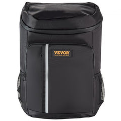 Cooler Backpack, 28 Cans Backpack Cooler Leakproof, Waterproof Insulated Backpack Cooler, Lightweight Beach Cooler Bag with Shoulder Padding and Mesh Pocket for Hiking, Camping, BBQ, Black