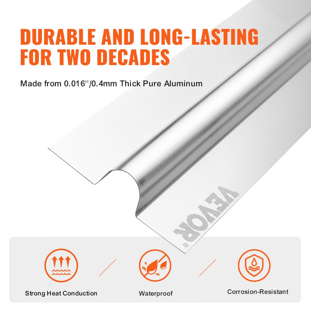 Aluminum Bostome PEX heat transfer plates for 3/4" pipes, 200 pieces in a U-shaped design.