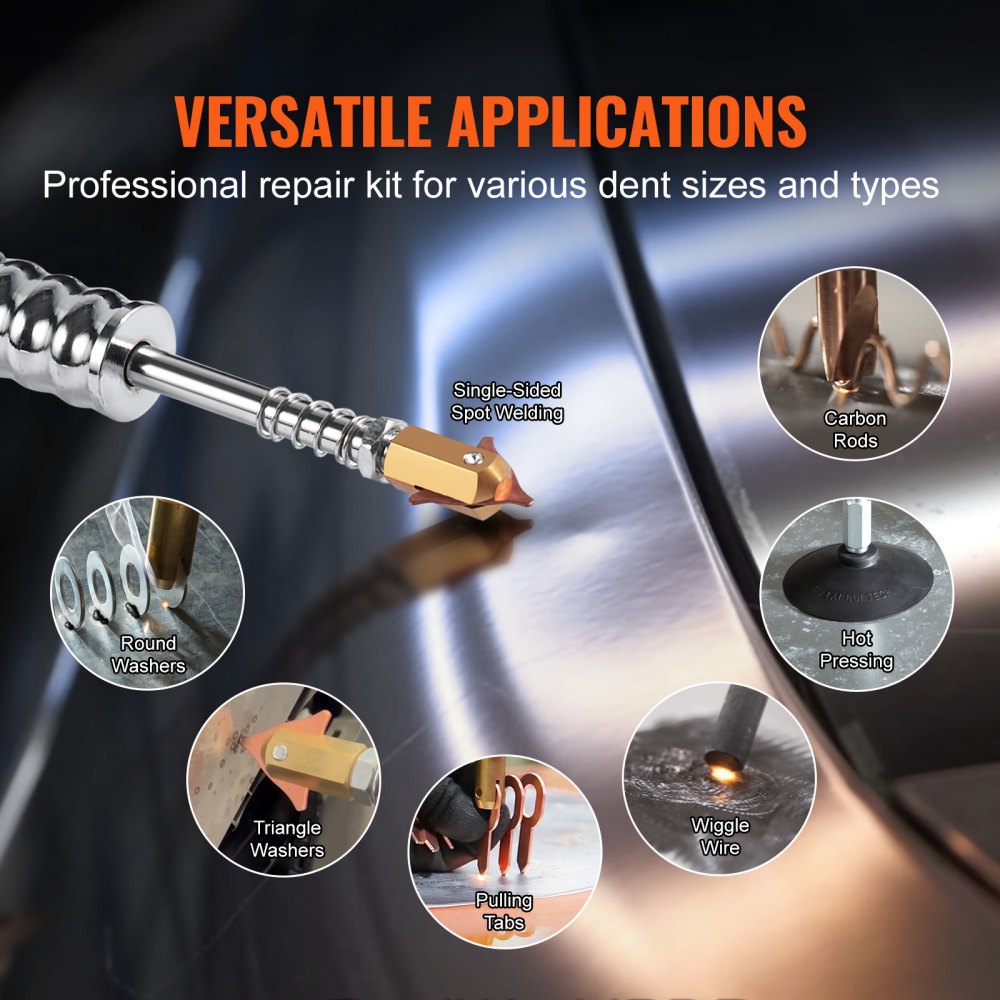 Stud Welder Dent Repair Kit 220V 3KW Spot Welder Dent Puller with 7 Modes