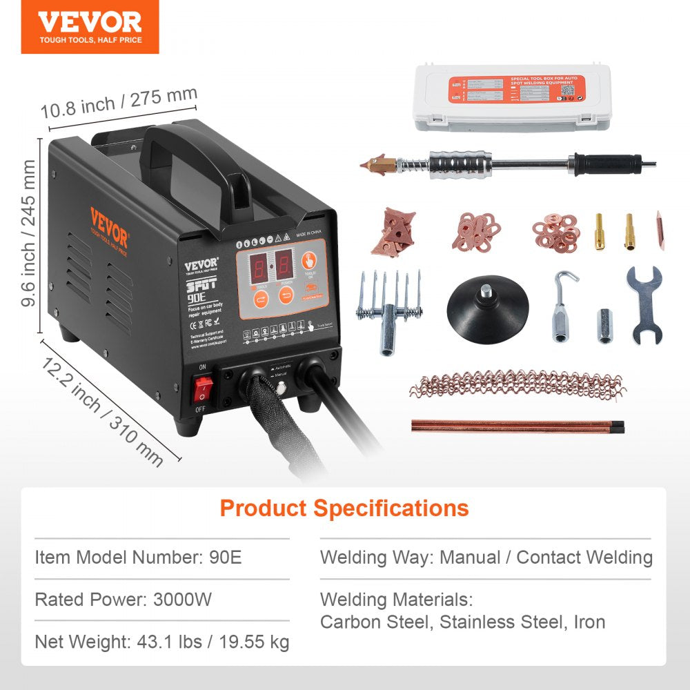 Stud Welder Dent Repair Kit 220V 3KW Spot Welder Dent Puller with 7 Modes