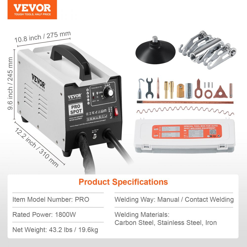 Stud Welder Dent Repair Kit Auto/Manual Spot Welder Dent Puller 7 Modes