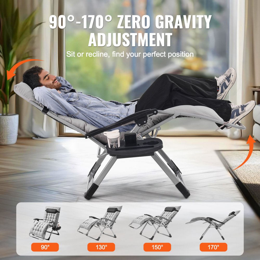 Zero Gravity Chair 33" Zero Gravity Recliner Lounge Chair Indoor & Outdoor