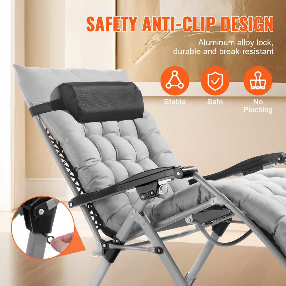 Zero Gravity Chair 33" Zero Gravity Recliner Lounge Chair Indoor & Outdoor