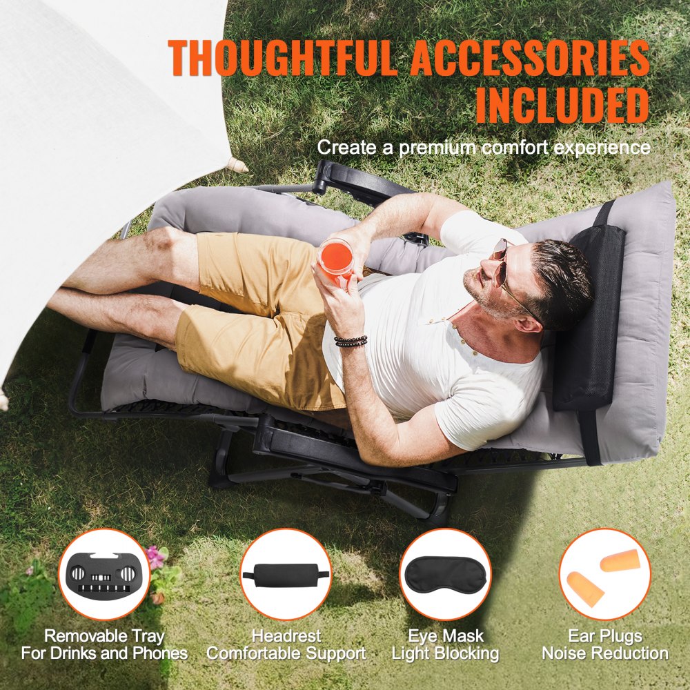 Zero Gravity Chair 33" Zero Gravity Recliner Lounge Chair Indoor & Outdoor