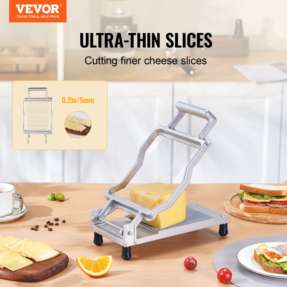 Cheese Cutter with Wire Cheeser Butter Cutting 0.2" Ultra-Thin Cheese Slicer