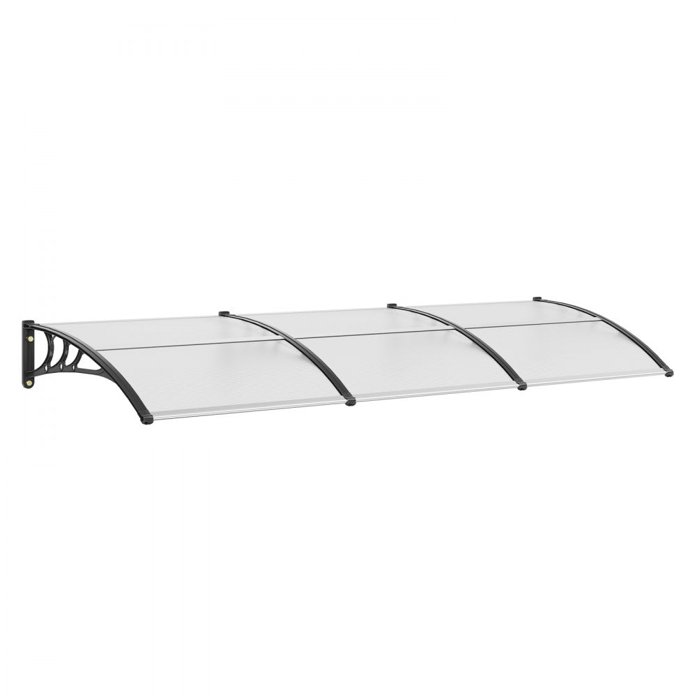 Window Door Awning Canopy, 120" x 40" Door Canopy Exterior, UF50+ PC Sunshade Sheet Awnings, Outdoor Patio Awning Sun Shade, Transparent, Waterproof, for Sun Shutter, UV, Rain, Snow Protection