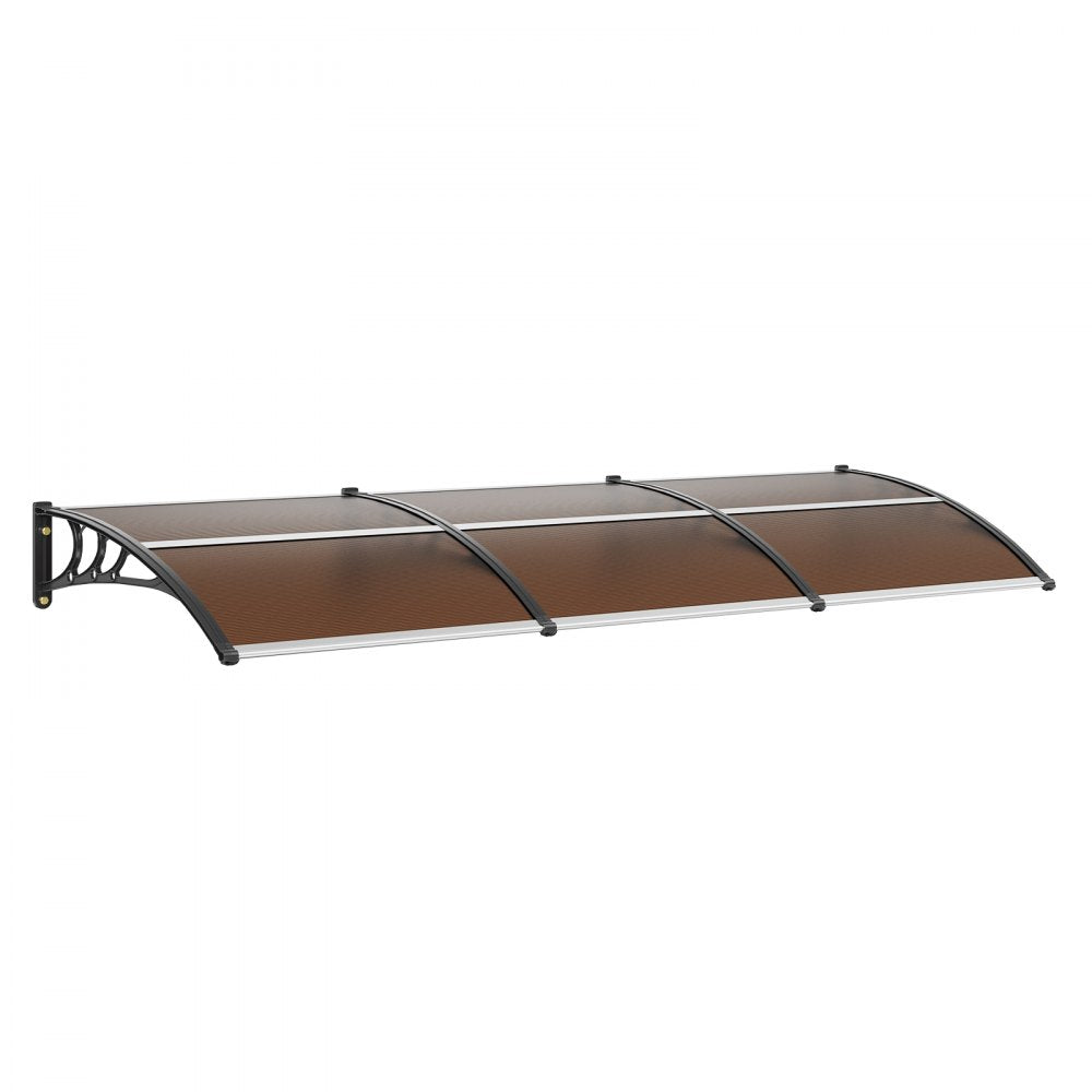 Window Door Awning Canopy 38" x 117", UPF 50+ Polycarbonate Entry Door Outdoor Window Awning Exterior, Front Door Overhang Awning for Sun Shutter, UV, Rain, Snow Protection, Hollow Sheet