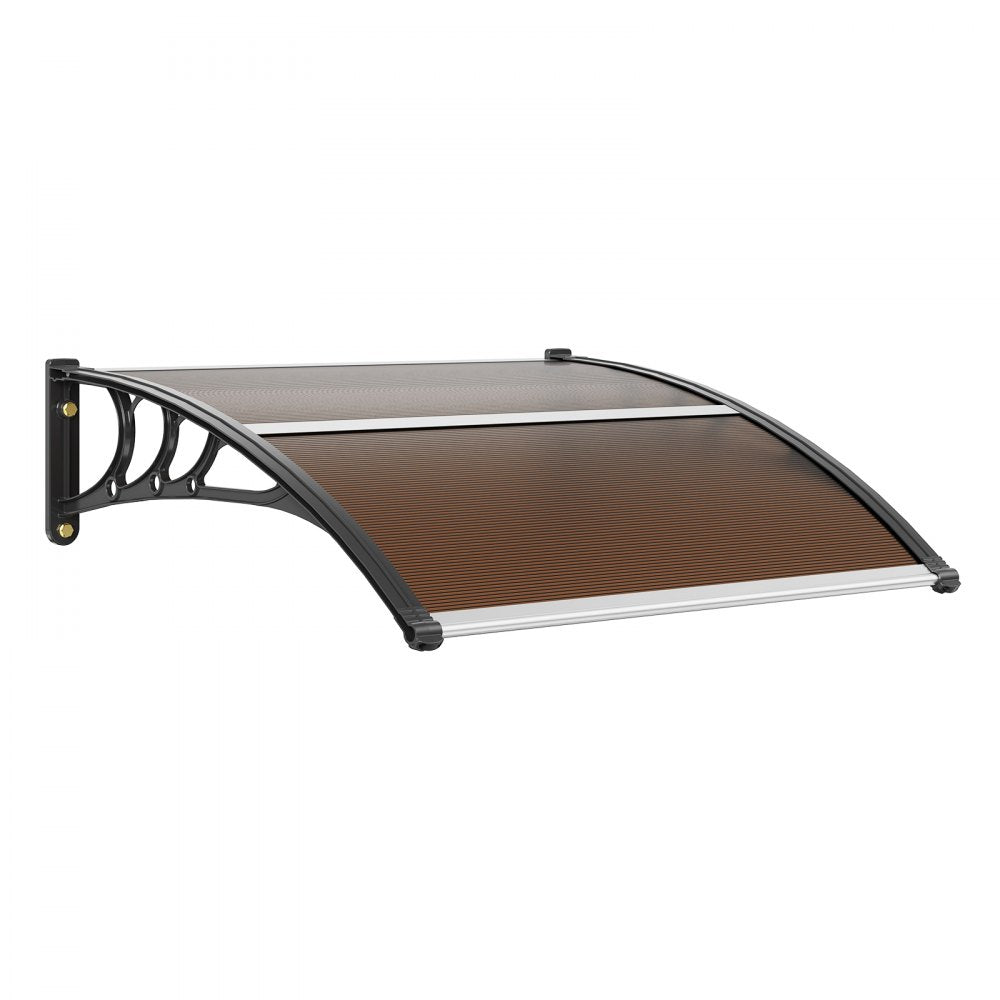 Window Door Awning Canopy 40" x 40", UPF 50+ Polycarbonate Entry Door Outdoor Window Awning Exterior, Front Door Overhang Awning for Sun Shutter, UV, Rain, Snow Protection, Hollow Sheet
