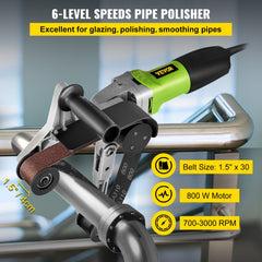 Bostome 7" pipe tube polisher sander with 800W motor and adjustable speed for efficient finishing.
