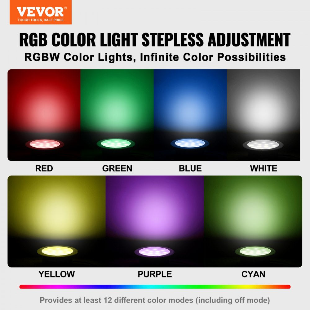120V AC LED Pool Light, 10in 40W, RGBW Color Changing Inground Swimming Pool Spa Light Underwater, with 100 FT Cord Remote Control, Fit for 10 in Large Wet Niches, IP68 & Tested to UL Standards