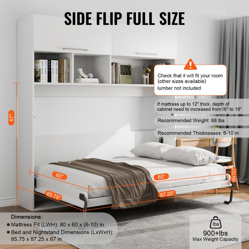 Murphy Bed Kit Queen Deluxe DIY Wall Bed Mechanical Hardware Kit Folding