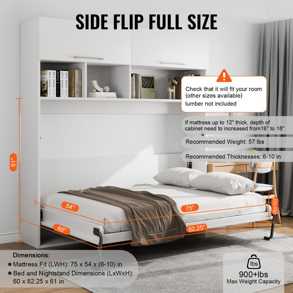 Murphy Bed Kit Full Deluxe DIY Wall Bed Mechanical Hardware Kit Folding
