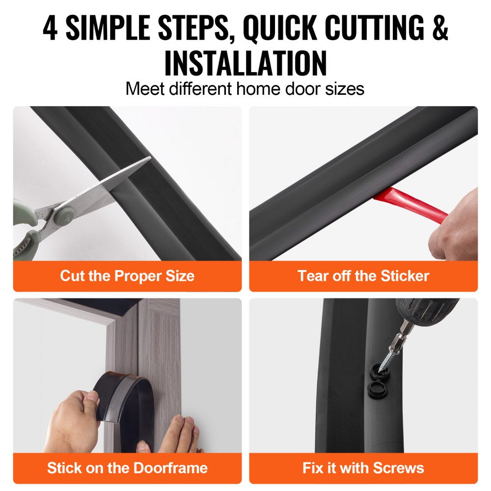 Garage Door Top and Sides Seal Strip 20 FT Universal Weather Stripping