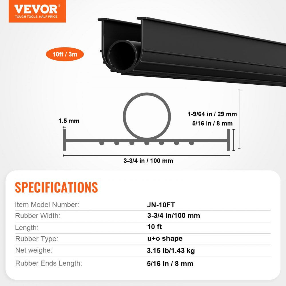 Garage Door Threshold and Bottom Seals Kit 10 FT Universal Waterproof PVC