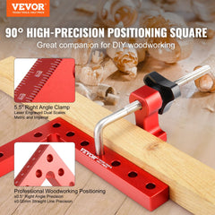 90 Degree Positioning Squares, 5.5" x 5.5" Right Angle Clamps for Woodworking, Aluminum Alloy Corner Clamping Squares for Boxes Cabinets Drawers, 4 Pack