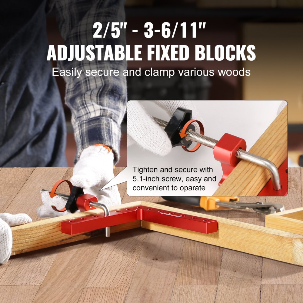 90 Degree Positioning Squares, 5.5" x 5.5" Right Angle Clamps for Woodworking, Aluminum Alloy Corner Clamping Squares for Boxes Cabinets Drawers, 4 Pack