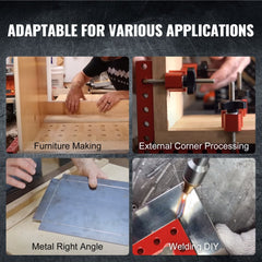 90 Degree Positioning Squares, 5.5" x 5.5" Right Angle Clamps for Woodworking, Aluminum Alloy Corner Clamping Squares for Boxes Cabinets Drawers, 4 Pack