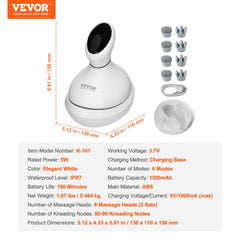 Electric Scalp Massager Rechargeable Head Massager Waterproof Portable
