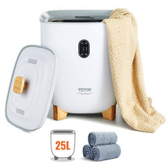 Bostome 25L towel warmer bucket with two heating modes and auto shut-off features.