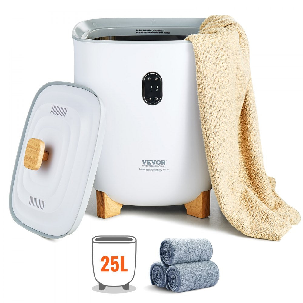 Bostome 25L towel warmer bucket with two heating modes and safety auto shut-off feature.