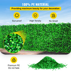 Artificial Boxwood Panel UV 10pcs Boxwood Hedge Wall Panels Artificial Grass Backdrop Wall 24X16" 4cm Green Grass Wall Fake Hedge for Decor Privacy Fence Indoor Outdoor Garden Backyard