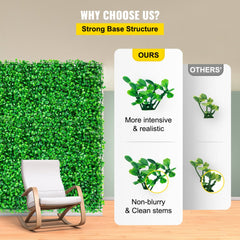 Artificial Boxwood Panel UV 10pcs Boxwood Hedge Wall Panels Artificial Grass Backdrop Wall 24X16" 4cm Green Grass Wall Fake Hedge for Decor Privacy Fence Indoor Outdoor Garden Backyard